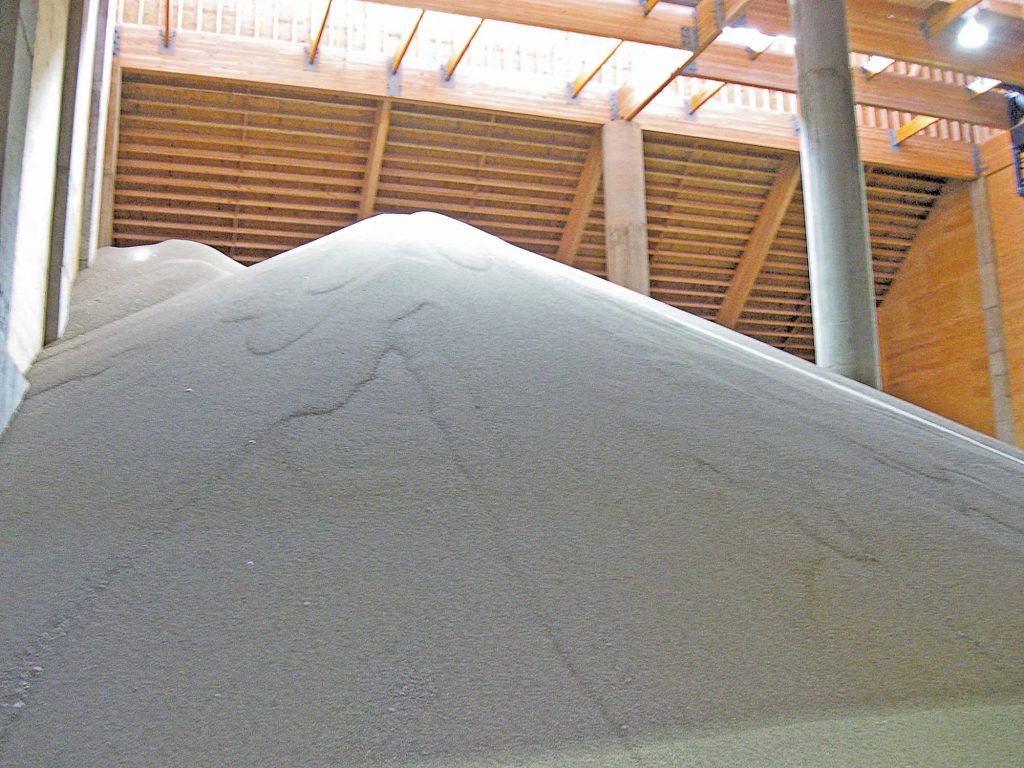 Stueve exclusive: Naturally lit bin area at Cooperative Elevator.