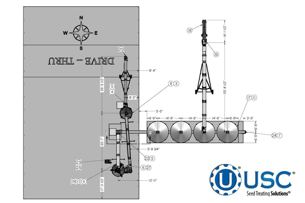 Gumz Seed Service site CAD drawing.