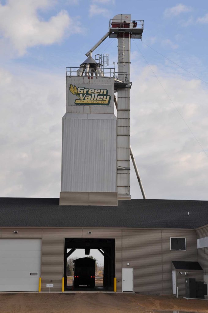 Small pull behind spreaders or 50 ton trucks can load precision blended fertilizer quickly and accurately