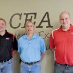 Rob Jacobs, Dave Muilenburg and Dan Jacobsma, CEA