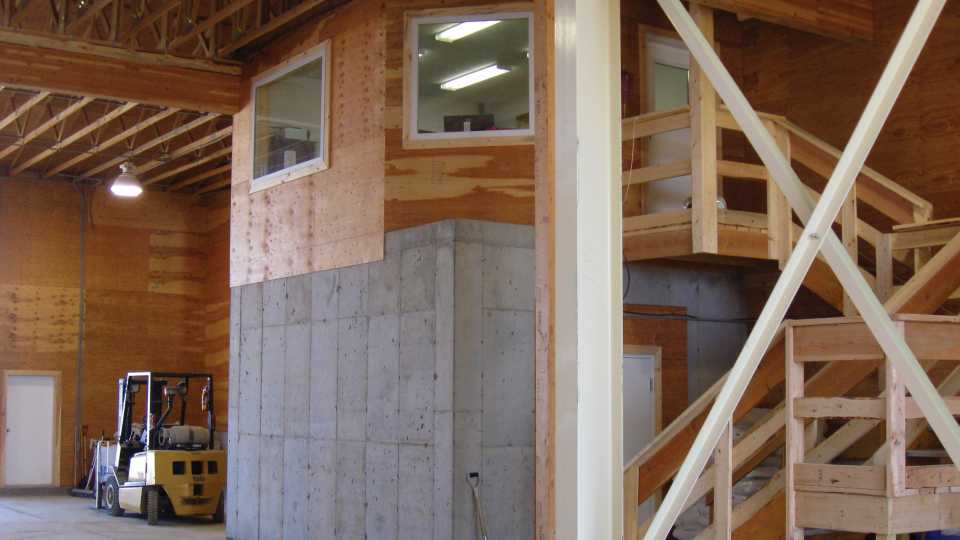 The elevated control room at Wilbur-Ellis' Mott, ND, facility.