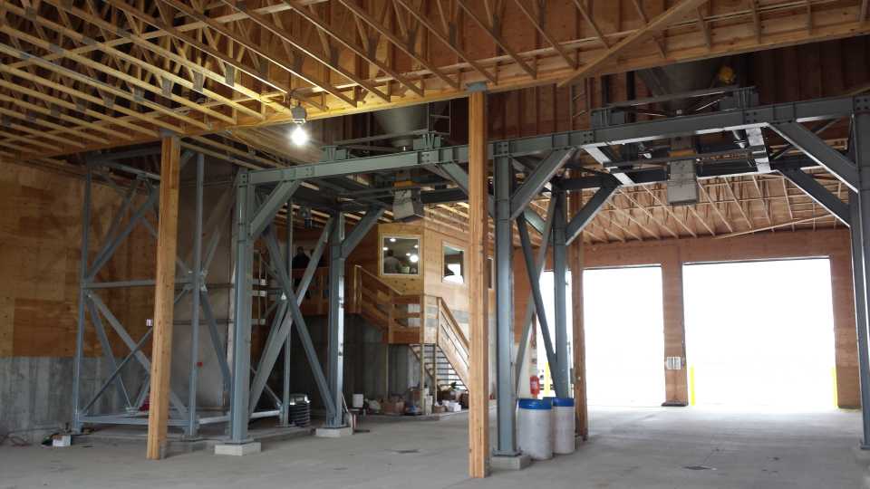 The fertilizer loadout area at Minn-Kota Ag Products