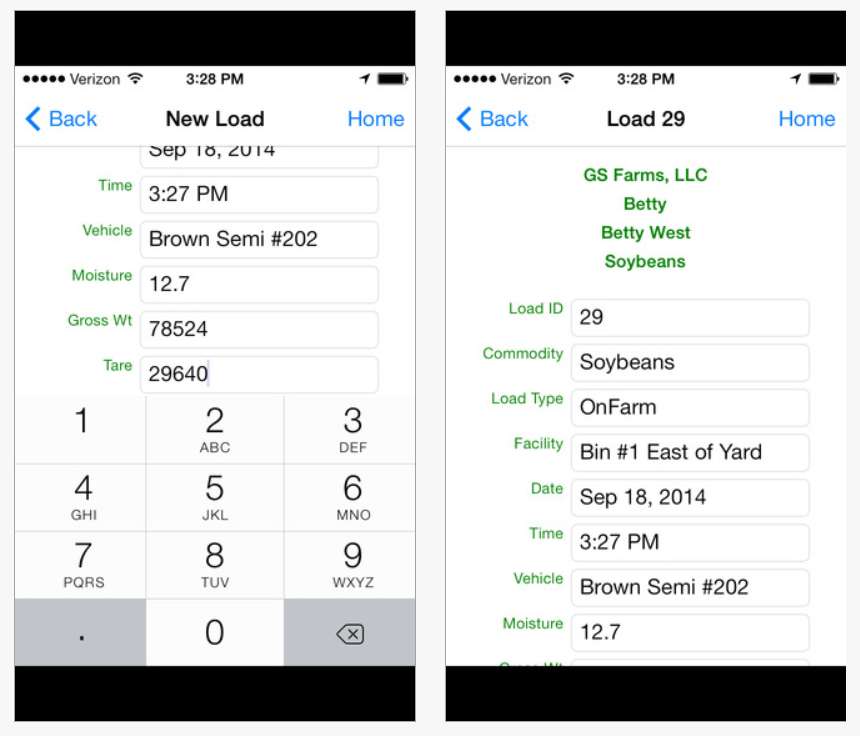 MapShots Harvest Entry App