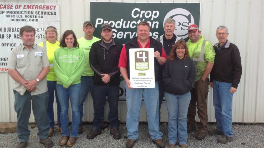Northwest Ohio Crop Production Services Branches Certified In 4R Nutrient Stewardship