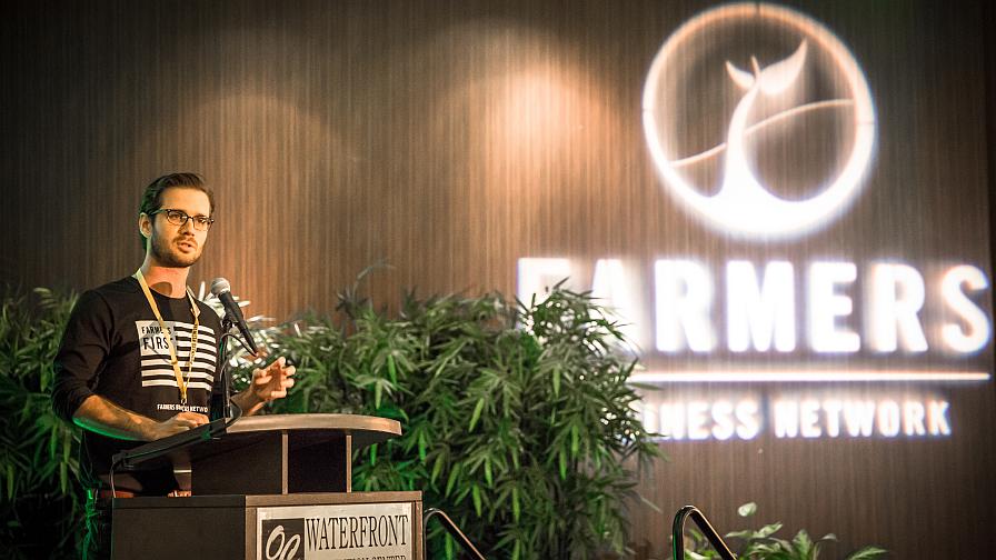 FBN Co-Founder and VP of Product Charles Baron addresses the crowd at the company's Farmer2Farmer Convention.
