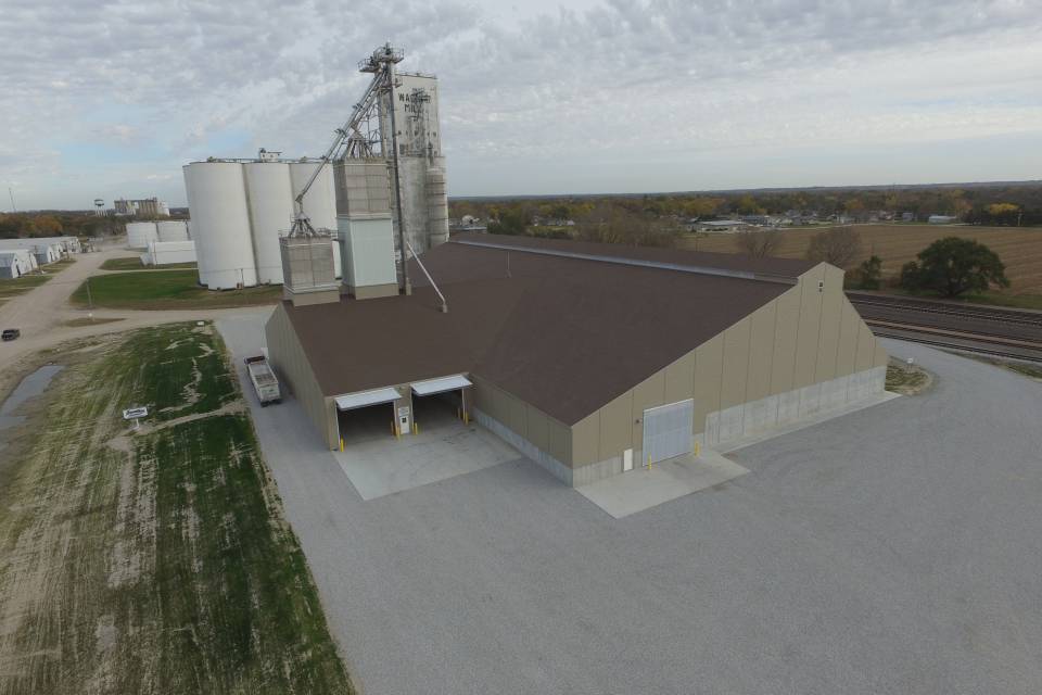 Aerial view of the Frontier-Cooperative-facility-in-Schuyler-NE