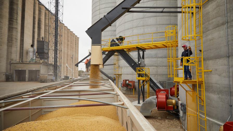 Truck Grain Loading Photo Bushel