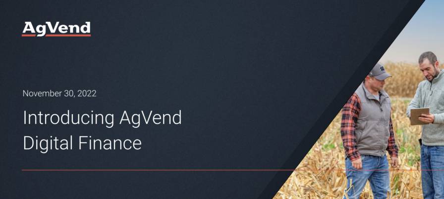 AgVend Introduces Point-of-Action Financing in Its Digital Enablement Platform