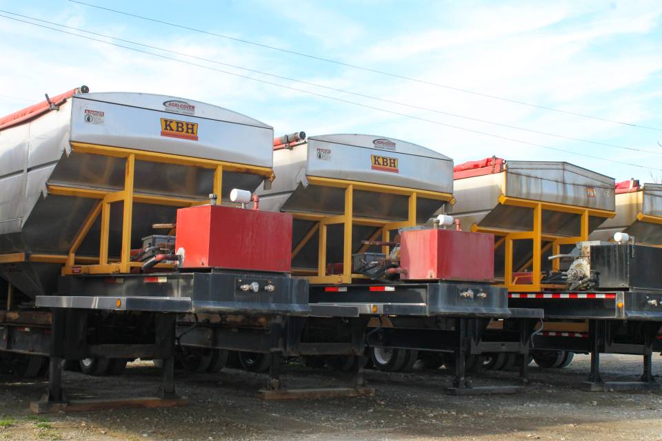 The King William outlet uses this fleet of KBH tenders to deliver fertilizer to customer fields.