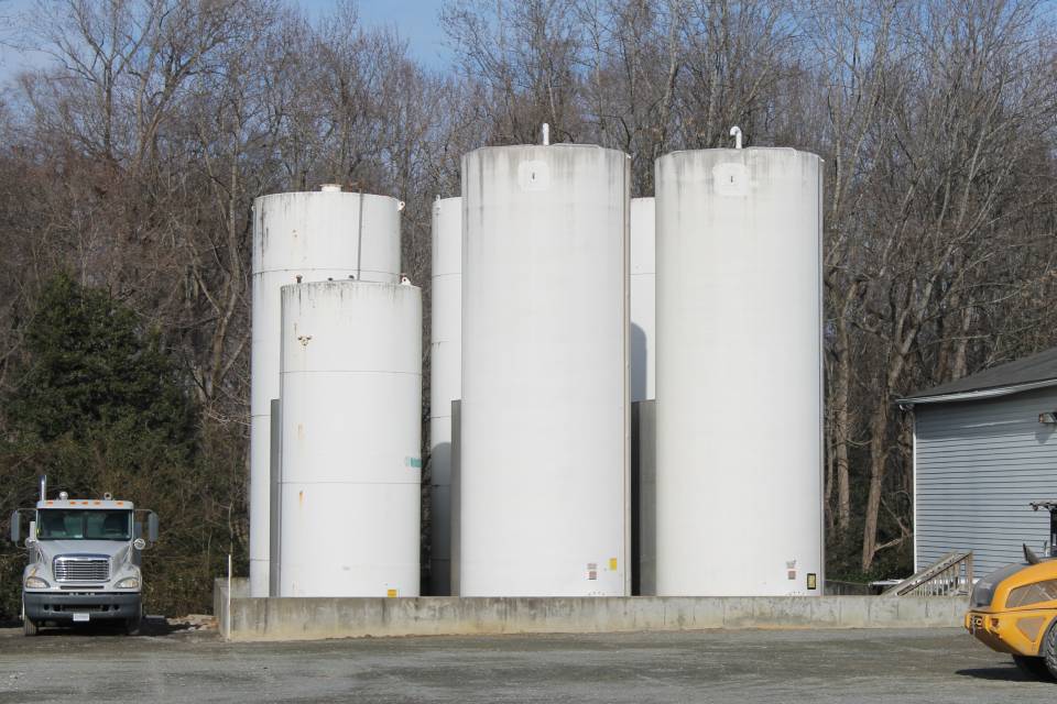 The outlet also features this tank farm for product storage.