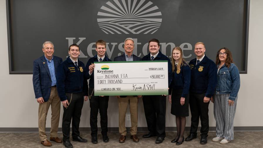 Keystone Cooperative Donates $40,000 to Indiana FFA Foundation